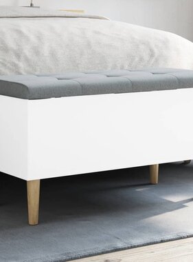 VidaXL Opbergbankje 82x42x46 cm bewerkt hout wit