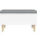 VidaXL Opbergbankje 82x42x46 cm bewerkt hout wit