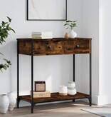 VidaXL Wandtafel 75x34,5x75 cm bewerkt hout gerookt eikenkleurig