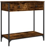 VidaXL Wandtafel 75x34,5x75 cm bewerkt hout gerookt eikenkleurig