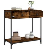 VidaXL Wandtafel 75x34,5x75 cm bewerkt hout gerookt eikenkleurig