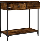 VidaXL Wandtafel 75x34,5x75 cm bewerkt hout gerookt eikenkleurig