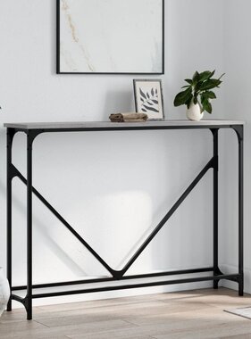 VidaXL Wandtafel 102x22,5x75 cm bewerkt hout grijs sonoma eikenkleurig