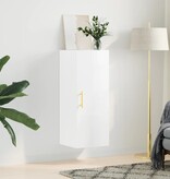 VidaXL Hangkast 34,5x34x90 cm hoogglans wit