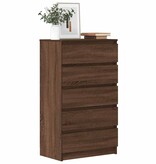 VidaXL Ladekast 60x36x103 cm bewerkt hout bruin eikenkleur