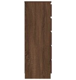VidaXL Ladekast 60x36x103 cm bewerkt hout bruin eikenkleur