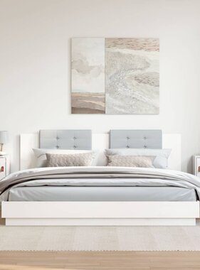 VidaXL Wandkasten 2 st 31,5x30x30 cm massief grenenhout wit