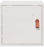 VidaXL Wandkasten 2 st 31,5x30x30 cm massief grenenhout wit