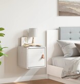 VidaXL Wandkast 31,5x30x30 cm massief grenenhout wit