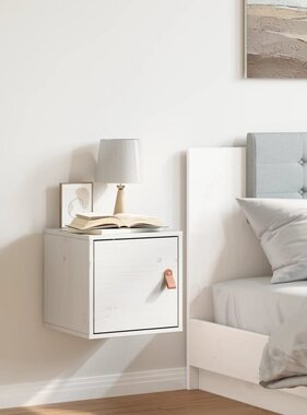 VidaXL Wandkast 31,5x30x30 cm massief grenenhout wit