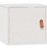 VidaXL Wandkast 31,5x30x30 cm massief grenenhout wit