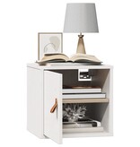 VidaXL Wandkast 31,5x30x30 cm massief grenenhout wit