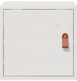 VidaXL Wandkast 31,5x30x30 cm massief grenenhout wit