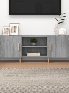 VidaXL Tv-meubel 150x30x50 cm bewerkt hout grijs sonoma eikenkleurig