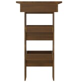 VidaXL Bartafel wandgemonteerd 102x45x103,5 cm bewerkt hout bruineiken