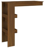 VidaXL Bartafel wandgemonteerd 102x45x103,5 cm bewerkt hout bruineiken
