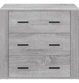 VidaXL Dressoir 80x33x70 cm bewerkt hout grijs sonoma eikenkleurig