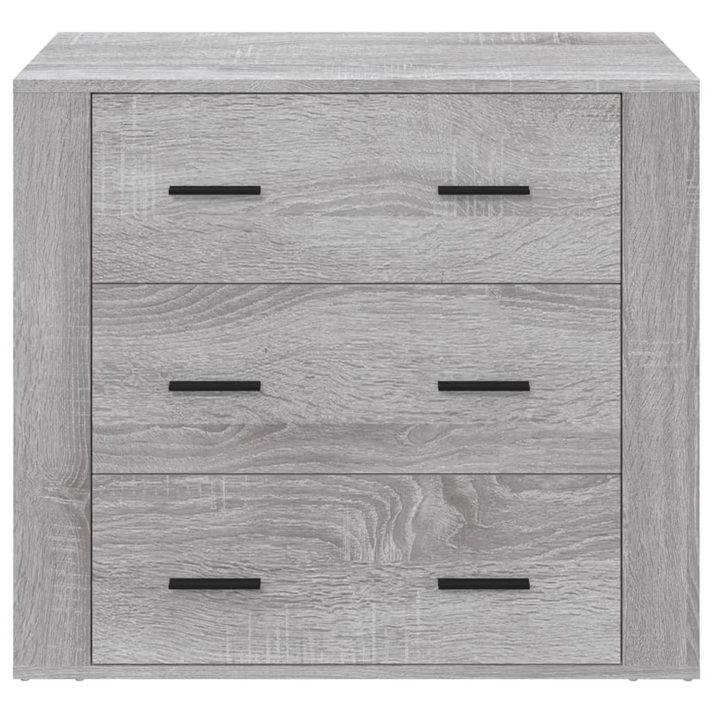 VidaXL Dressoir 80x33x70 cm bewerkt hout grijs sonoma eikenkleurig