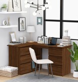 VidaXL Hoekbureau 145x100x76 cm bewerkt hout bruin eikenkleur