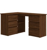 VidaXL Hoekbureau 145x100x76 cm bewerkt hout bruin eikenkleur