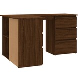 VidaXL Hoekbureau 145x100x76 cm bewerkt hout bruin eikenkleur