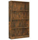 VidaXL Boekenkast 4-laags 80x24x142 cm bewerkt hout gerookt eikenkleur