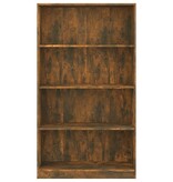 VidaXL Boekenkast 4-laags 80x24x142 cm bewerkt hout gerookt eikenkleur