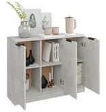 VidaXL Dressoir 90,5x30x70 cm bewerkt hout betongrijs