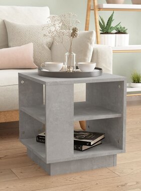 VidaXL Salontafel 40x40x43 cm bewerkt hout betongrijs