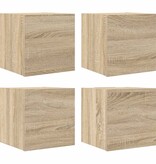 VidaXL Tv-wandmeubelen 4 st 30,5x30x30 cm sonoma eikenkleurig