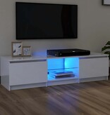 VidaXL Tv-meubel met LED-verlichting 140x40x36 cm hoogglans wit