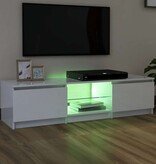 VidaXL Tv-meubel met LED-verlichting 140x40x36 cm hoogglans wit
