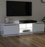 VidaXL Tv-meubel met LED-verlichting 140x40x36 cm hoogglans wit