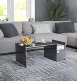 VidaXL Salontafel 90x45x35 cm bewerkt hout hoogglans grijs