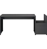 VidaXL Salontafel 90x45x35 cm bewerkt hout hoogglans grijs