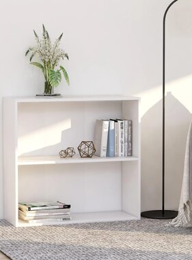 VidaXL Boekenkast 80x30x76,5 cm bewerkt hout wit