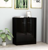VidaXL Dressoir 60x30x75 cm bewerkt hout hoogglans zwart