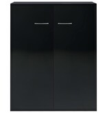 VidaXL Dressoir 60x30x75 cm bewerkt hout hoogglans zwart