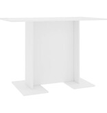 VidaXL Eettafel 110x60x75 cm bewerkt hout wit