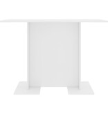 VidaXL Eettafel 110x60x75 cm bewerkt hout wit