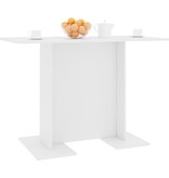 VidaXL Eettafel 110x60x75 cm bewerkt hout wit