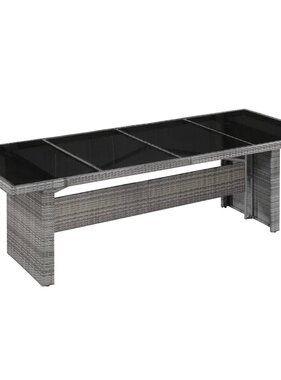 VidaXL Tuintafel 240x90x74 cm poly rattan en glas