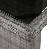 VidaXL Tuintafel 240x90x74 cm poly rattan en glas