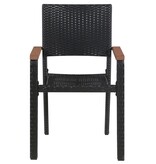 VidaXL Tuinstoelen 2 st poly rattan zwart
