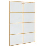 VidaXL Inloop Douche Wand Goud 140 x 195 cm gehard glas