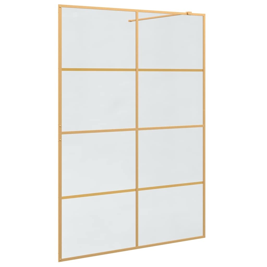 VidaXL Inloop Douche Wand Goud 140 x 195 cm gehard glas