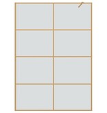 VidaXL Inloop Douche Wand Goud 140 x 195 cm gehard glas