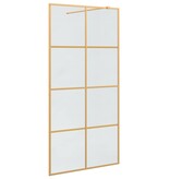 VidaXL Inloop Douche Wand Goud 100 x 195 cm gehard glas