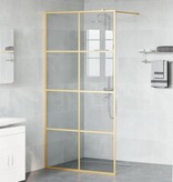 VidaXL Inloop Douche Wand Goud 100 x 195 cm gehard glas