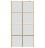 VidaXL Inloop Douche Wand Goud 100 x 195 cm gehard glas